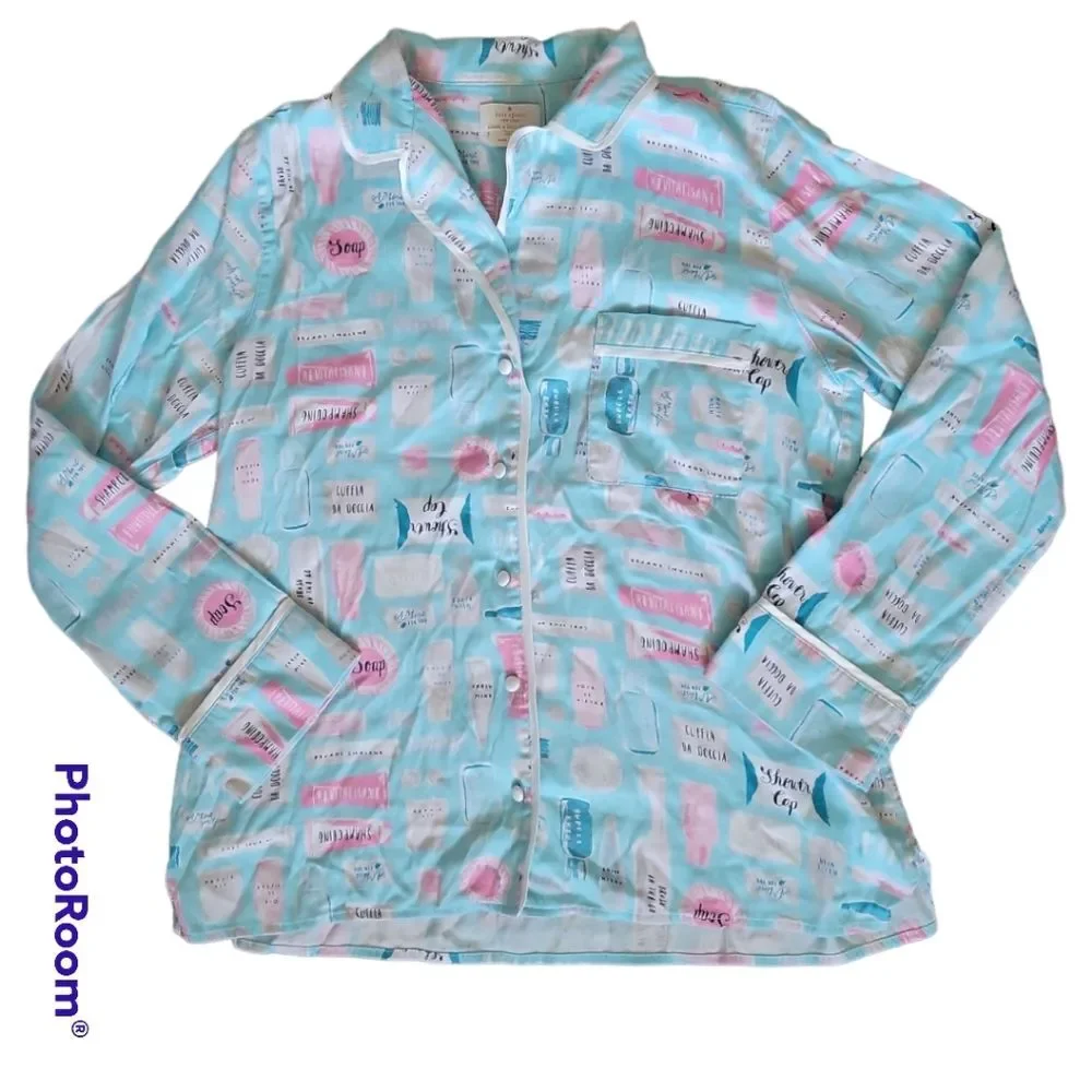 KATE SPADE DREAM A LITTLE DREAM PAJAMA TOP - S
